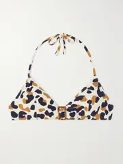 [Eres] Eres - Coquillage Ecailles Buckled Printed Triangle Halterneck Bikini Top - Multi - FR 42 FR 42 Multi