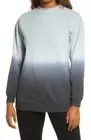 BP Dip Dye Ombre Oversized Crewneck Sweatshirt Cotton Blend Pullover Womens S