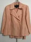 Ellen Tracy Skirt Suit Women 14 Guava 2 Piece Blazer Jacket VTG 80s Elegant