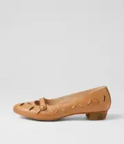 New Django & Juliette Ende Dark Tan Leather Flat Shoes Womens Shoes Casual