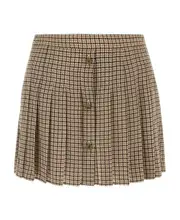 Prada Button-Up Mini Skirt IT44 cocoa brown