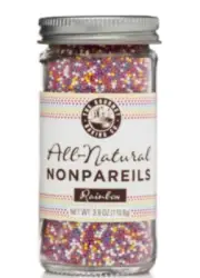 All Natural Rainbow NonPareils Great for Baked Goods, Cakes & More!!