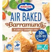 Birds Eye Air Baked Barramundi Crumbed Fish 250g