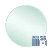 Thermogroup Kent 18mm Bevel Round Mirror - 900mm dia with Hangers and Demister KR9090HND