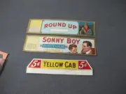 3pc Cigar Box Labels Sonny Boy Roundup & Yellow Cab
