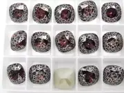 Amethyst Silver Patina F (12mm) Swarovski 4470 Cushion Cut Stone