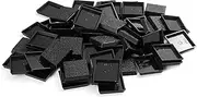 25mm Textured Plastic Square Bases or 0.98inch Wargames Table Top Games 100 Count