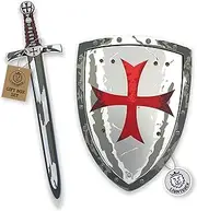 Liontouch Maltese Knight Play Set Sword & Shield Medieval Foam Play Set for Children with Classic Red Cross Motif Safe Weapons & Armor for Children's Costumes