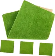 CAXUSD 4pcs Realistic Artificial Grass Turf for Sand Table Models Lifelike Fake Grass Pads for DIY Crafts for Miniature Scenes and Micro Landscapes