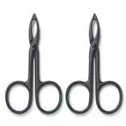 2 Pcs Scissors Shaped Eyebrow Tweezers Straight Tip Eyebrow Plucker Tweezers