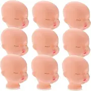 [VILLFUL] 10pcs Vinyl Doll Head Craft Making Supplies Replacing Doll Heads DIY Doll Heads Doll Body Parts Stuffed Doll Head Toy DIY Parts Toy Accessories for Repair Doll Head Tiny Heads