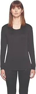 [Terramar] Women's 100% Silk Thermasilk Pointelle Scoop Shirt Baselayer