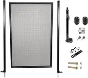 All-Safe Pool Fence Self-Closing Gate Kit, DIY Installation, Black (4 Foot)