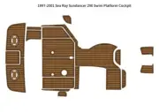 1997-2001 Sea Ray Sundancer 290 Swim Platform Cockpit Pad Boat EVA Teak Floor