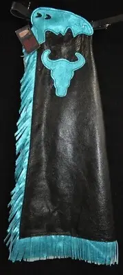Custom Made Leather Kid's Chaps/Bull Skull Kid's Chaps/Quick Ship Made in USA
