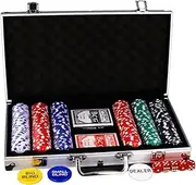 VQP 300 PCS Poker Chips, Casino Poker Chip Set, Poker Sets with Aluminum Case, Professional Poker Chips for Blackjack Texas Holdem Games Gambling (11.5g)