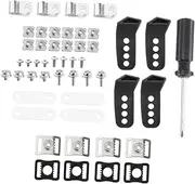Oshhni 35Pcs Football Helmet Repair Kit Helmet Visor Screws Safety Nuts R Clips Accessories Repair Stainless Steel for Sports Hockey
