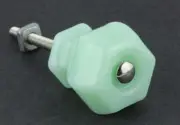 Depression Glass Cabinet Knobs Jadeite Green Glass Vintage Restoration Set Of 4