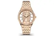36mm Crystal & Rose Gold Womens Quartz Watch With Rose Gold Band By KENNETH COLE