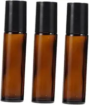 DECOMELODY 6 Pack Perfume Roller Bottles Empty Glass Travel Bottles Stainless Steel Roller Balls for Essential Oils Aromatherapy