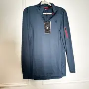 NWT Spyder Men's Active Shirt - Quarter Zip Long Sleeve Pullover Size M