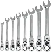 Williams WS-1168RCF 8-Piece Reversible Flex Head Ratcheting Wrench Set