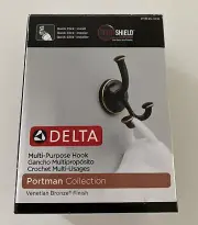 New In Box Delta Portman PTM35-VCR Bathroom Towel Robe Hook Venetian Bronze
