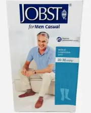 Jobst 113117 For Men Casual Knee High CT Socks 20-30 mmHg Black Medium New