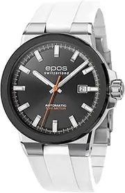 [EPOS] 3442BSGYWHR Men's Automatic Watch, White, Black, Bracelet Type