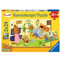 在飛比找PChome24h購物優惠-德國Ravensburger維寶拼圖 綺奇貓 (2*24片)