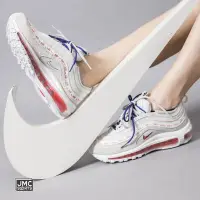 在飛比找Yahoo!奇摩拍賣優惠-Nike Air Max 97 米白灰 金扣 雙鞋帶 麂皮 