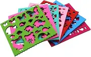 SEWACC Needle Embroidery Mold Set Pcs Felting Stencil for Boys and Girls Felting Starter Kit