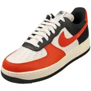 Nike Air Force 1 07 Lv8 Mens Fashion Trainers in Black Orange