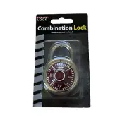 Sterling Dial Combination Lock Red Preset Padlock Bike School Locker Accessories