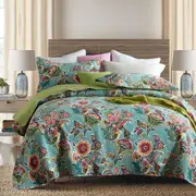 Luxury Quilted 100% Cotton Coverlet / Bedspread Set Queen /King Size Bed 230x250cm Selma
