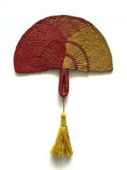 Hand Fan Plane, Colombian Handmade, Iraca Weave, Artisan Accessories