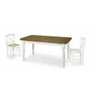 Dining Table Extensible Rectangular Oak Art Povera Classic Turned