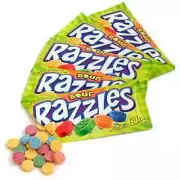 8 SOUR Razzles Candy Coated Bulk Chewing Gum FREE SHIP 48 STATES