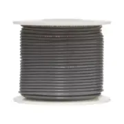 26 AWG Stranded Hook Up Wire, Gray, 100 ft, 0.0390" Dia, UL1429, 150V