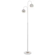 Oneta 2Light Floor Lamp White Clear | Telbix Lighting