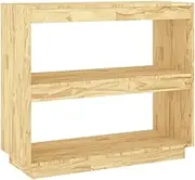 Book Shelf for Home Office, Solid Pinewood Bookcase 80x35x71 cm, Sturdy Storage Shelf for Books & Decor, Eco-Friendly Untreated Pine, Space-Saving Shelving Unit