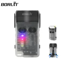 在飛比找蝦皮商城精選優惠-Boruit V20 鑰匙扣 EDC LED 手電筒頭旋轉 