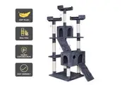 BEASTIE Cat Tree Scratcher Furniture Tower 180cm Grey