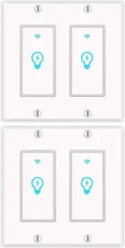 Smart Light Switch 4gang, Works with Alexa&Google Assistant, Neutral Wire Needs