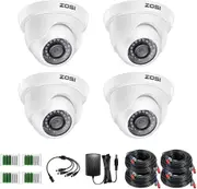 ZOSI 4PK CCTV 1080P Security Camera Outdoor Home Surveillance 2MP Dome ADD ON