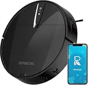 ROPVACNIC 3000PA Cyclone Suction Robot Vacuum Cleaner, App/Voice/Remote Control, Automatic Robotic Vacuum with Auto Charging, Scheduled Cleaning, Ideal for Pet Hair