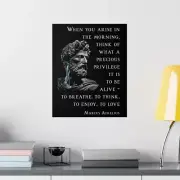 Marcus Aurelius Inspirational Poster - Embrace Life's Precious Privilege