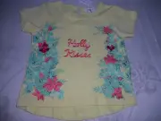 Baby girls Pumpkin Patch Christmas Holly Kisses tee t-shirt 000 00 NWT