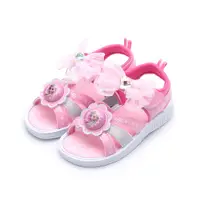 在飛比找樂天市場購物網優惠-冰雪奇緣 心鑽蕾絲圓燈涼鞋 粉紅 FOKT41553 中童鞋