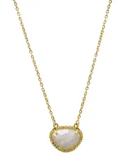 Adornia Fine Jewelry 14K Over Silver 2.00 ct. tw. Moonstone April Birthstone Necklace